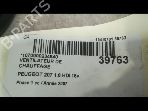 Used Heater blower motor PEUGEOT 207 (WA_, WC_) 1.6 HDi (90 hp) 9610258