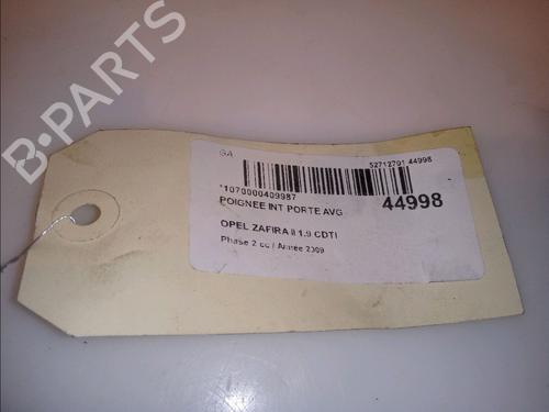 Used Front left interior door handle Front left interior door handle OPEL ZAFIRA / ZAFIRA FAMILY B (A05) 1.9 CDTI (M75) (100 hp) 15742351 15742351
