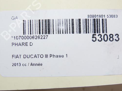 Used Right headlight FIAT DUCATO Van (250_) 115 Multijet 2,0 D (116 hp) 28832468