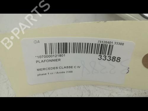 Used Interior roof light MERCEDES-BENZ C-CLASS (W204) C 220 CDI (204.008) (170 hp) 9598368