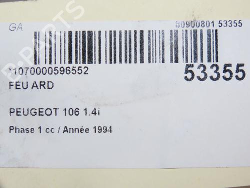 Right taillight PEUGEOT 106 I (1A, 1C) 1.4 | BP24018447C35 
