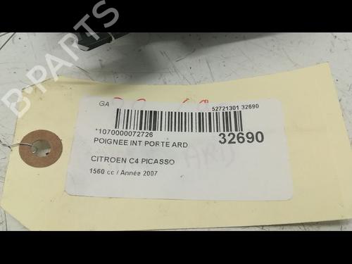 Used Rear right interior door handle CITROËN C4 Grand Picasso I (UA_) 1.6 HDi (109 hp) 9595838