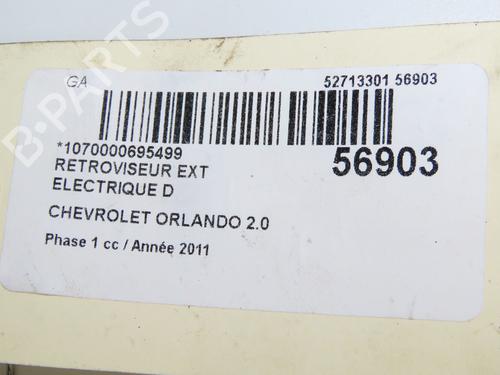 Used Right mirror CHEVROLET ORLANDO (J309) 2.0 D (163 hp) 31865291