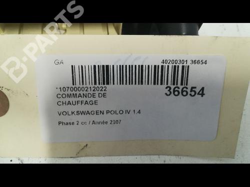 Climate control VW POLO (9N_, 9A_) 1.4 TDI | BP9604834I5 