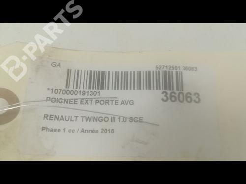 Front left exterior door handle RENAULT TWINGO III (BCM_, BCA_) 1.0 SCe 70 | BP9603320C128