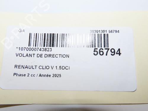 Used Steering wheel Steering wheel RENAULT CLIO V (B7_) 1.5 Blue dCi 100 (B7AD) (101 hp) 33998751 33998751