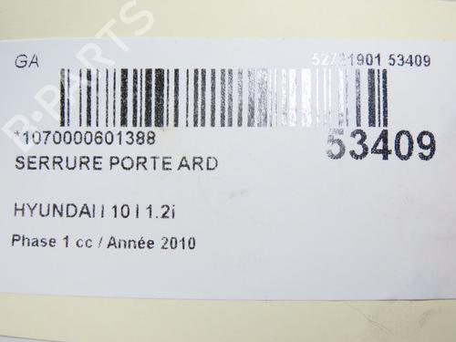 Used Rear right lock HYUNDAI i10 I (PA) 1.2 (78 hp) 28831953