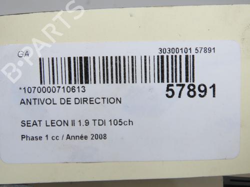 Used Ignition barrel Ignition barrel SEAT LEON (1P1) 1.9 TDI (105 hp) 33860609 33860609