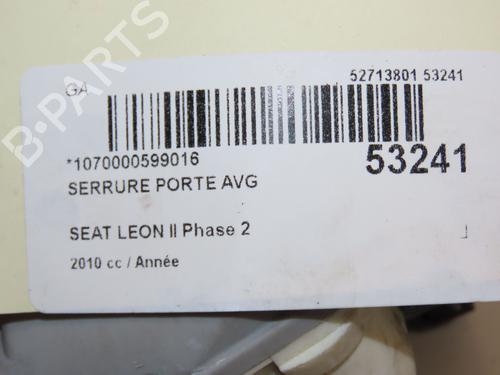 Used Front left lock SEAT LEON (1P1) 2.0 TDI (170 hp) 28831671