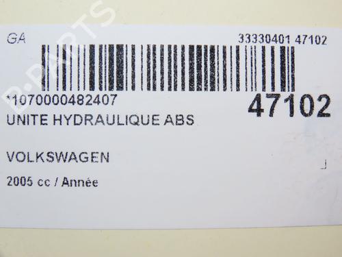ABS Bremseaggregat VW TRANSPORTER T5 Bus (7HB, 7HJ, 7EB, 7EJ) 1.9 TDI (105 hp) 28829925