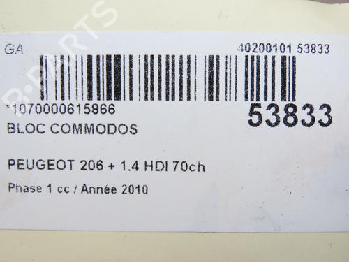 Used Steering column stalk PEUGEOT 206+ (2L_, 2M_) 1.4 HDi eco 70 (68 hp) 28830276