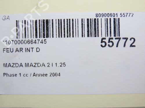 Used Right tailgate light MAZDA 2 (DY) 1.2 (DY3W) (75 hp) 30978900