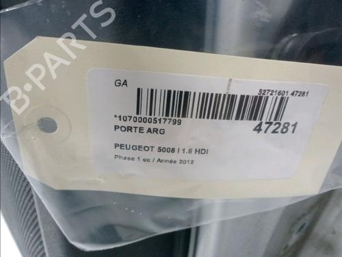 Used Left rear door PEUGEOT 5008 (0U_, 0E_) 1.6 HDi (112 hp) 17527810