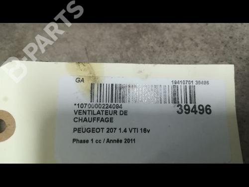 Heater blower motor PEUGEOT 207 (WA_, WC_) 1.4 16V | BP9606795M62 