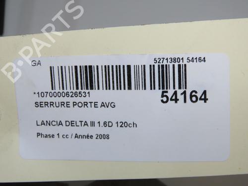 Used Front left lock Front left lock LANCIA DELTA III (844_) 1.6 D Multijet (844.AXC11, 844.AXC1A) (120 hp) 33279324 33279324