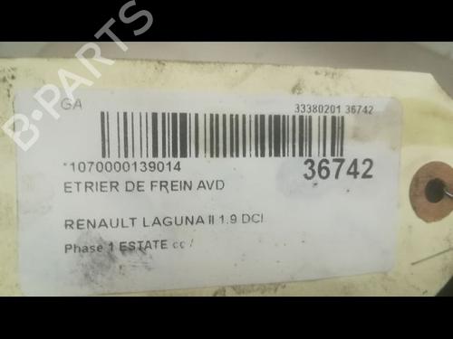 Højre bremsekaliber foran RENAULT LAGUNA II Grandtour (KG0/1_) 1.9 dCi (107 hp) 23173908