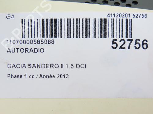 Radio DACIA SANDERO II 1.5 dCi (90 hp) 28801789