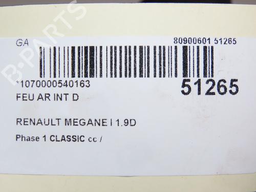 Used Right tailgate light RENAULT MEGANE I Classic (LA0/1_) 1.9 D (LA0A, LA0U, LA0R) (64 hp) 28832583