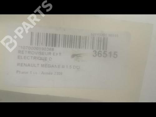 Right mirror RENAULT MEGANE III Hatchback (BZ0/1_, B3_) 1.5 dCi | BP9603915C27 