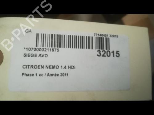 Used Right front seat CITROËN NEMO Box Body/MPV (AA_) 1.4 HDi (68 hp) 9604785