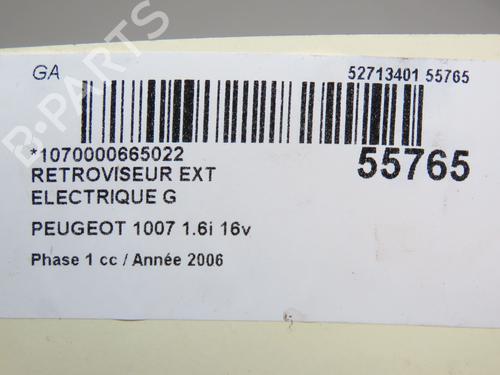 Left mirror PEUGEOT 1007 (KM_) 1.6 16V | BP30893456C26