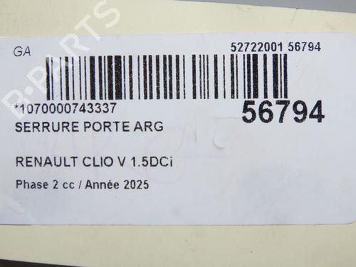 Rear left lock RENAULT CLIO V (B7_) 1.5 Blue dCi 100 (B7AD) | BP33998877C100 - Image 7