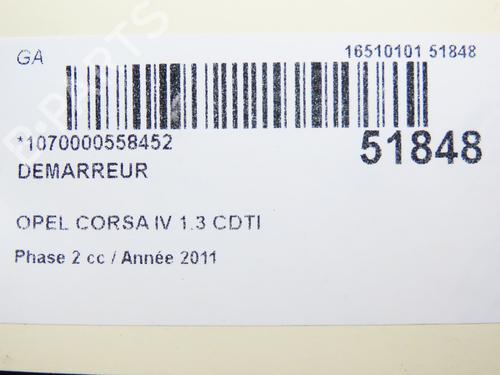 Starter OPEL CORSA D (S07) 1.3 CDTI (L08, L68) | BP26383482M8 - Image 4