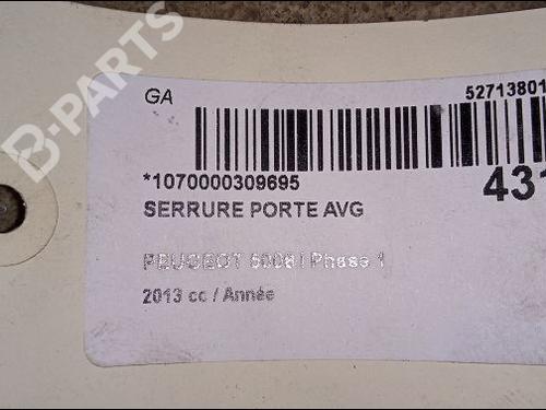 Front left lock PEUGEOT 5008 (0U_, 0E_) 1.6 HDi | BP9664982C98 