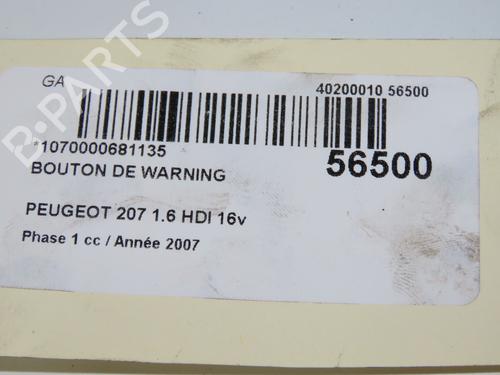 Advarselskontakt PEUGEOT 207 (WA_, WC_) 1.6 HDi (90 hp) 31575798