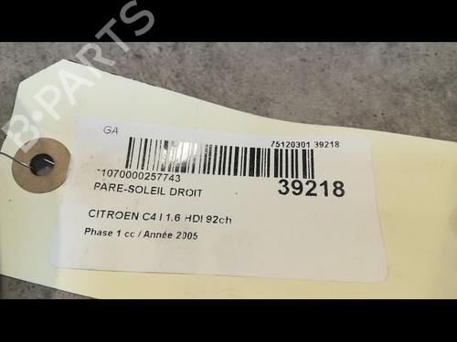 Used Right sun visor CITROËN C4 I (LC_) 1.6 HDi (90 hp) 23177461