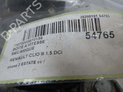 Gearbox RENAULT CLIO III Grandtour (KR0/1_) 1.5 dCi (KR0F) | BP30188523M3 