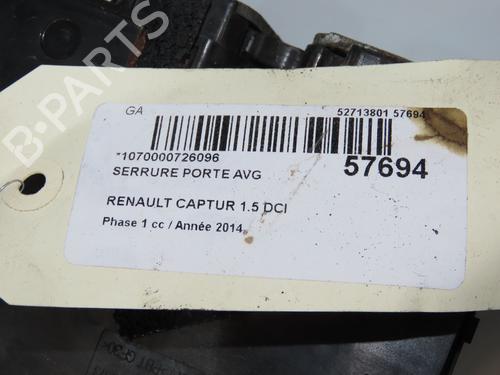 Front left lock RENAULT CAPTUR I (J5_, H5_) 1.5 dCi 90 (J5N4, J5M5, J5MW, J5M6, J5AL, J5AJ) | BP36583049C98 - Image 7