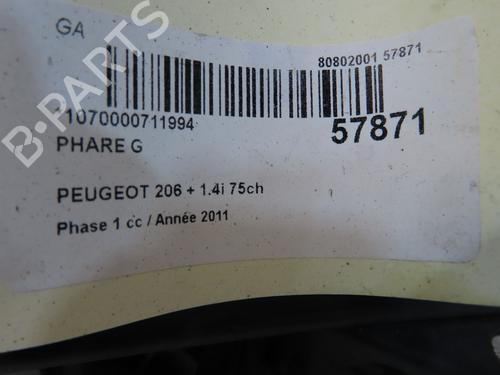 Left headlight PEUGEOT 206+ (2L_, 2M_) 1.4 i | BP36511118C28 - Image 5