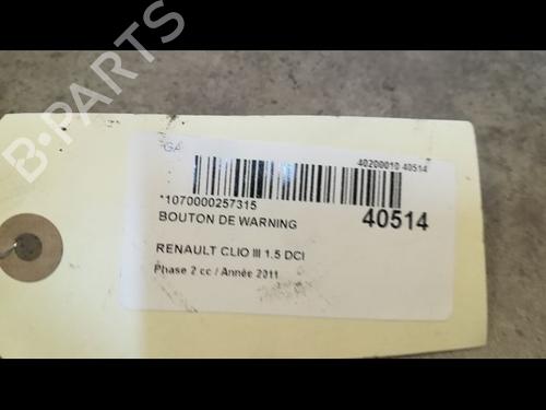 Used Warning switch RENAULT CLIO III (BR0/1, CR0/1) 1.5 dCi (88 hp) 9610596