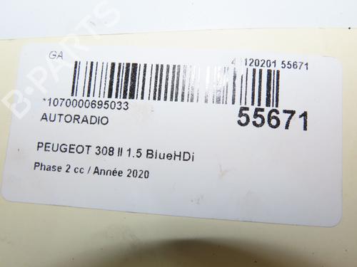 Used Radio PEUGEOT 308 II (LB_, LP_, LW_, LH_, L3_) 1.5 BlueHDi 130 (131 hp) 31141121