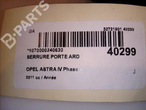 Rear right lock OPEL ASTRA J (P10) 1.7 CDTI (68) | BP11921479C99 