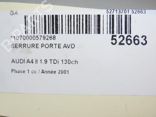 Front right lock AUDI A4 B6 (8E2) 1.9 TDI | BP24459667C97 - Image 6