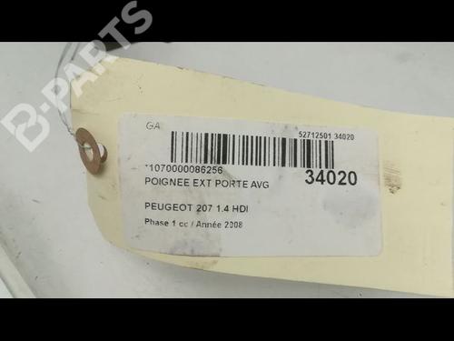 Front left exterior door handle PEUGEOT 207 (WA_, WC_) 1.4 HDi | BP9596503C128 