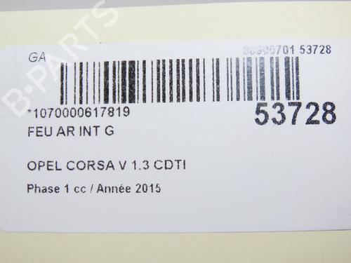 Used Left tailgate light OPEL CORSA E (X15) 1.3 CDTI (08, 68) (75 hp) 28832620