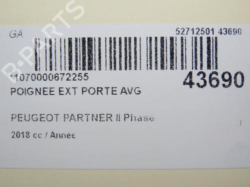venstre-fortil-udvendigt-handtag-peugeot-partner-box-bodympv-2008-31120742 main image