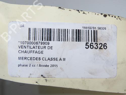 Used Heater blower motor MERCEDES-BENZ A-CLASS (W176) A 160 CDI / d (176.011) (90 hp) 31242462