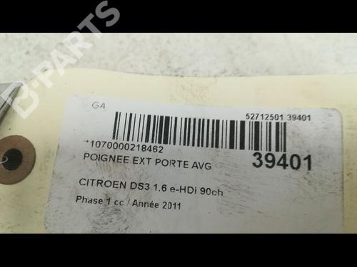 Front left exterior door handle CITROËN DS3 (SA_) 1.6 HDi 90 | BP9606296C128 