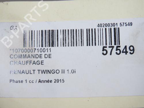 Climate control RENAULT TWINGO III (BCM_, BCA_) 1.0 SCe 70 | BP36819877I5 - Image 5