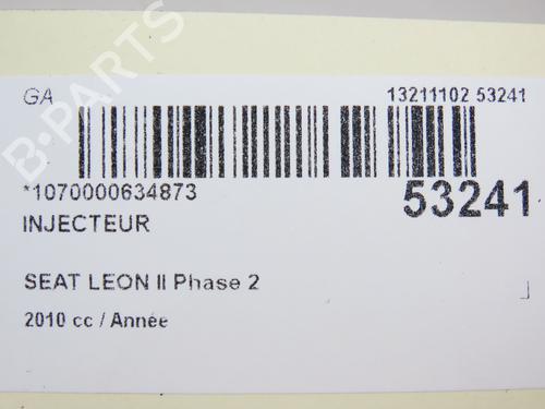 Used Injector SEAT LEON (1P1) 2.0 TDI (170 hp) 28828821