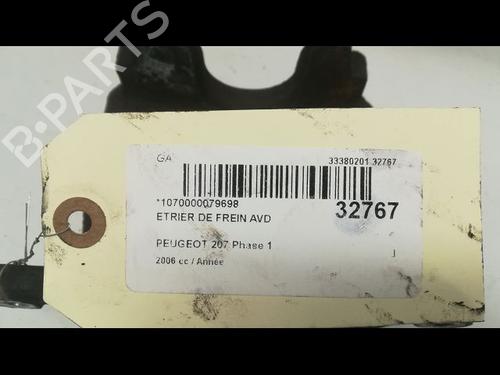 Used Right front brake caliper PEUGEOT 207 (WA_, WC_) 1.6 HDi (90 hp) 14877140