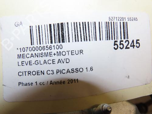 Rudehejsemekanisme Højre foran CITROËN C3 Picasso (SH_) 1.6 HDi 110 (112 hp) 28831151