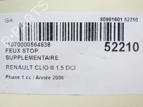 Third brake light RENAULT CLIO III (BR0/1, CR0/1) 1.5 dCi (C/BR0G, C/BR1G) | BP28802337L11 