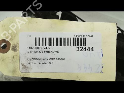 Used Right front brake caliper RENAULT LAGUNA II (BG0/1_) 1.9 dCi (BG08, BG0G) (120 hp) 14877121