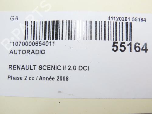 Used Radio RENAULT SCÉNIC II (JM0/1_) 2.0 dCi (JM1K) (150 hp) 31179724