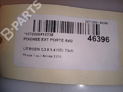 Front left exterior door handle CITROËN C3 II (SC_) 1.4 HDi 70 (SC8HZC, SC8HR0, SC8HP4) | BP11804423C128 